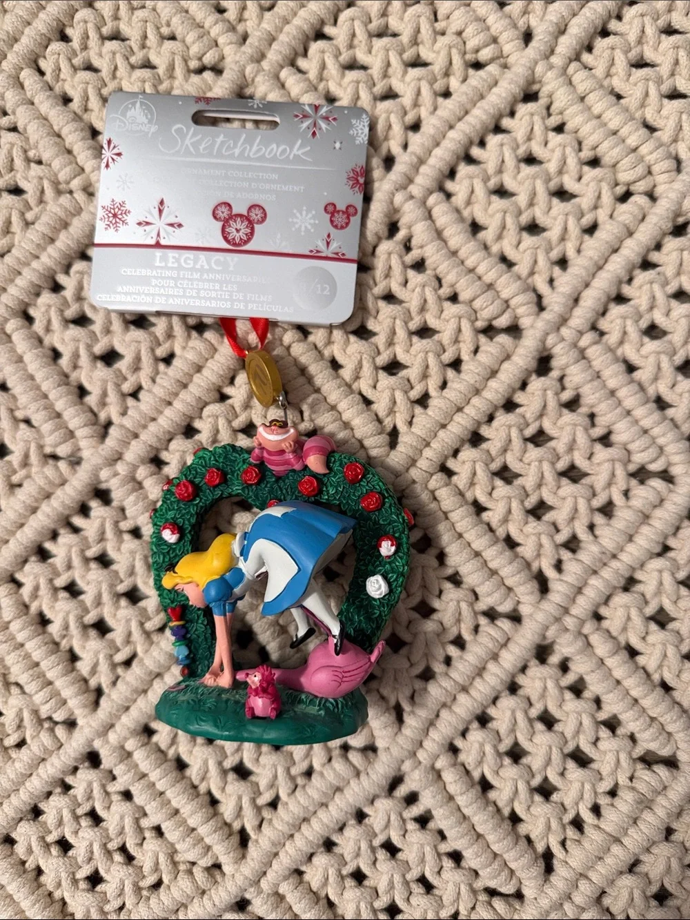 Disney Alice in Wonderland Blue & Green Holiday Ornament - Sketchbook Legacy